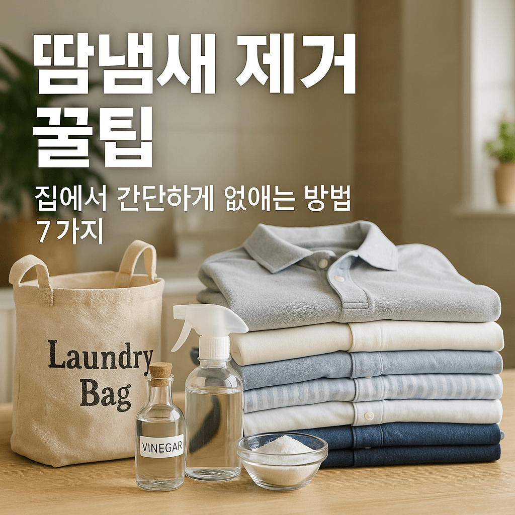 땀냄새 제거 꿀팁