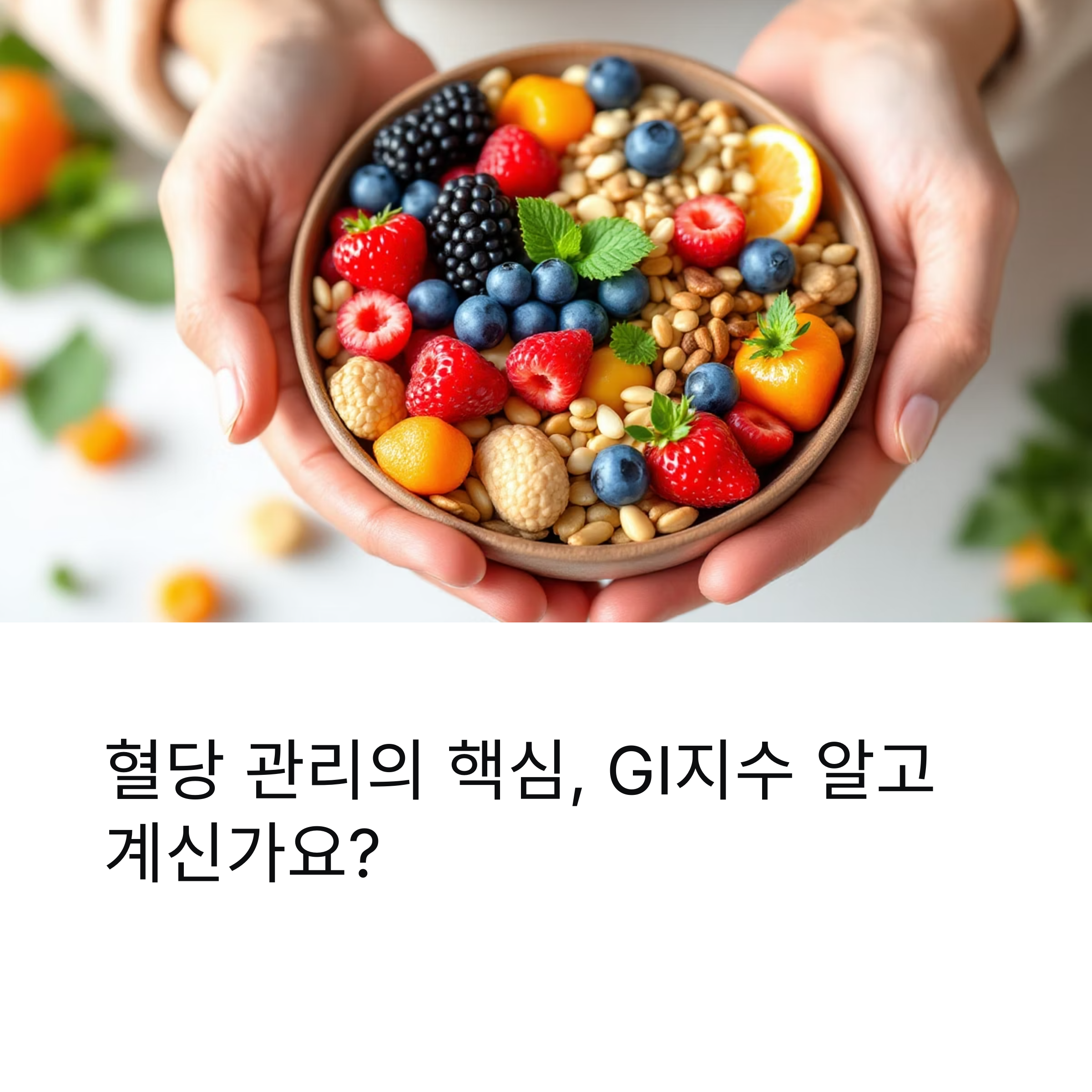 GI지수가 낮은 건강 식품