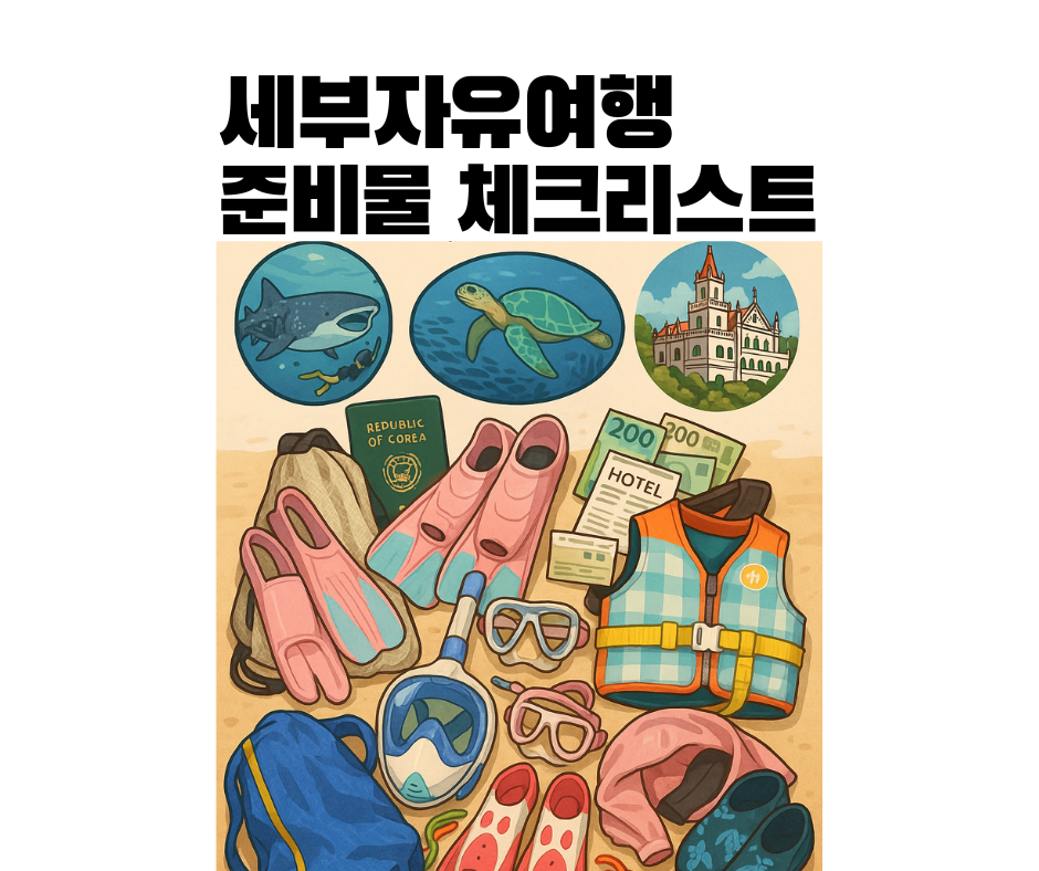 세부 해외 동남아 자유여행 준비물 체크리스트