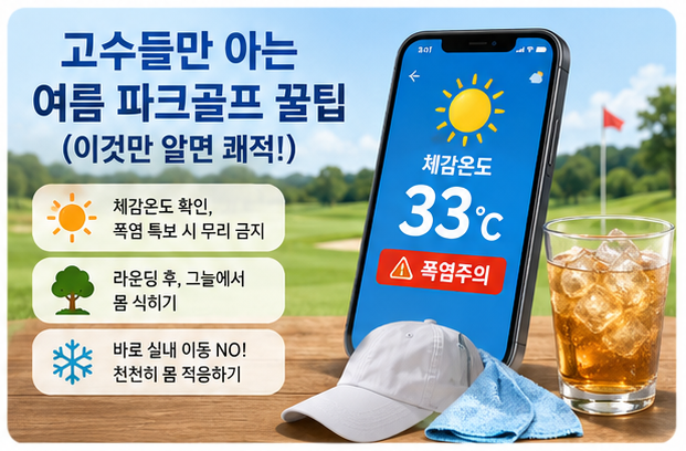폭염 속 파크골프, 안전하게 즐기는 꿀팁 (준비물부터 예방책까지)