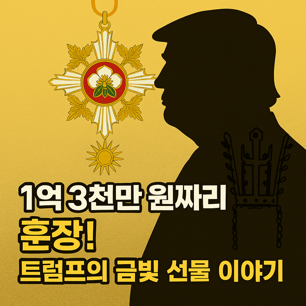 1억 3천만 원짜리 훈장! 트럼프의 금빛 선물 이야기