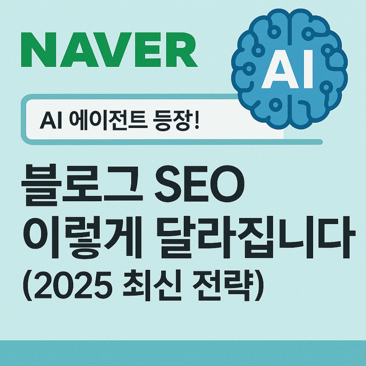 네이버 AI 에이전트 도입으로 바뀌는 2025년 블로그 SEO 전략 인포그래픽 - 검색 변화 요약 이미지