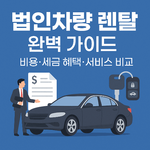 법인차량 렌탈 완벽 가이드|비용·세금 혜택·서비스 비교