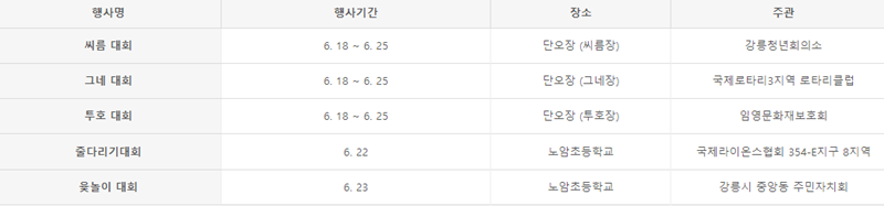 민속놀이 행사