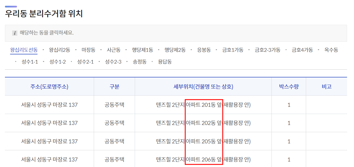 건전지 수거장소