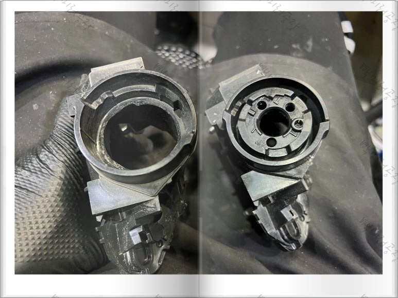 렉서스 RX 사이드미러 내부 모터기어 박스 교체 전 후