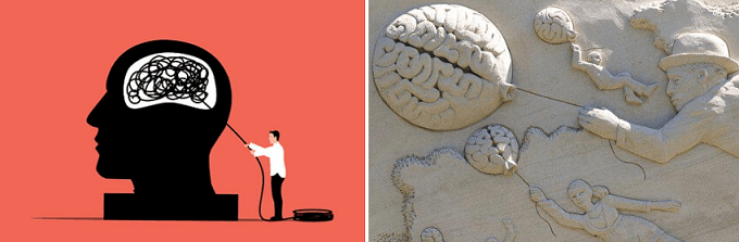 뇌를-정리하는-상황과-뇌풍선을-들고-노는-아이들