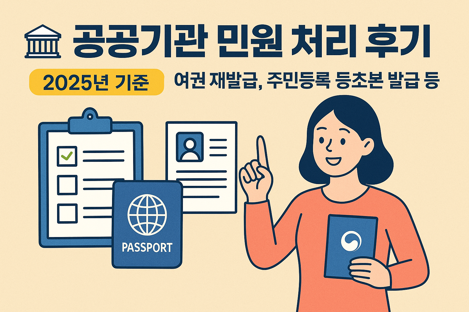 공공기관 민원처리 후기(여권재발급, 주민등록등초본 발급 등)