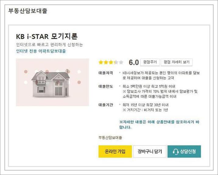 국민은행 주택담보대출