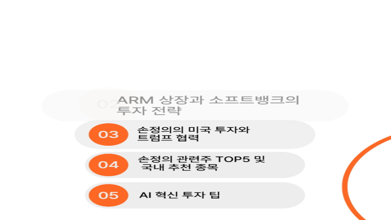 AI 혁신의 리더 손정의: 투자 철학과 관련주 TOP5