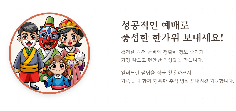 추석 기차표 예매 일정