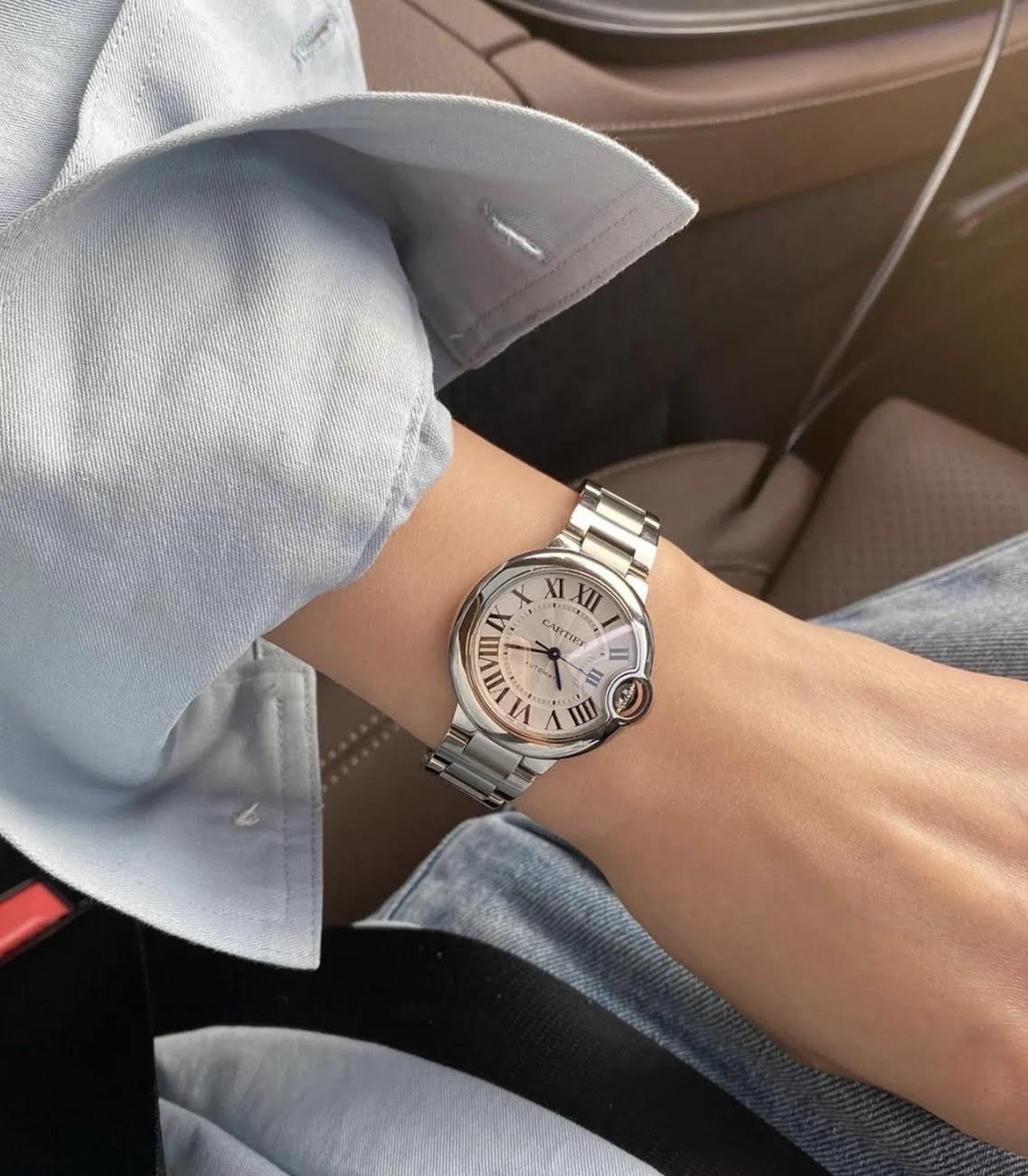 에스리아 까르띠에 발롱블루 33mm