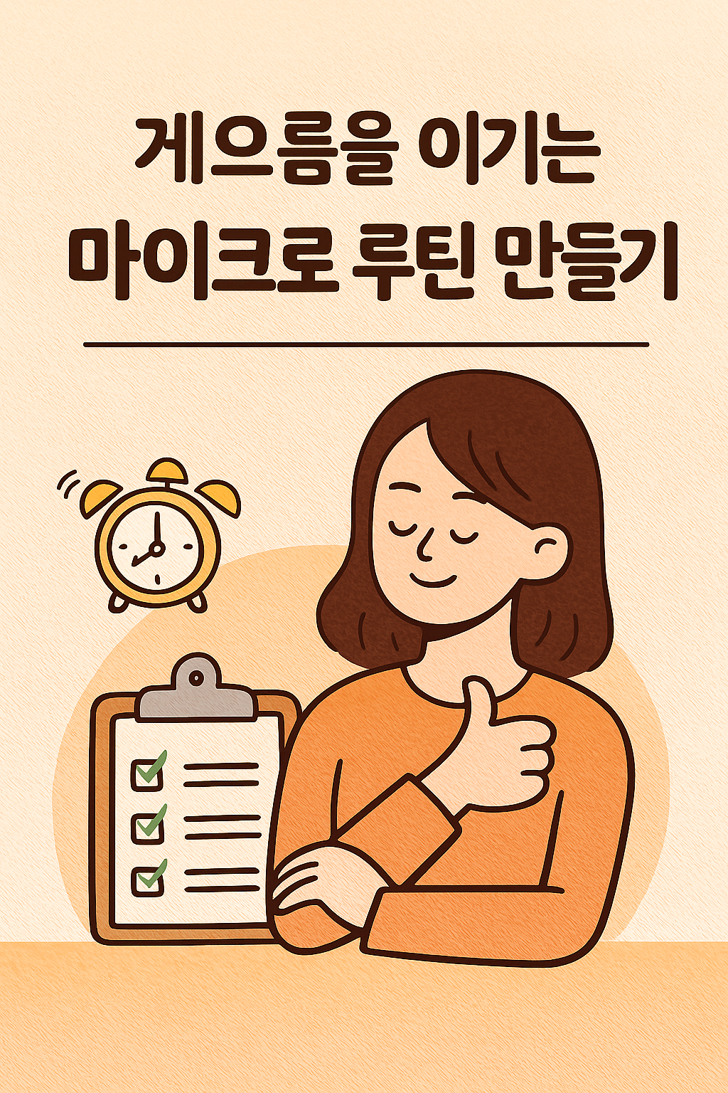 게으름을 이기는 마이크로 루틴 만들기