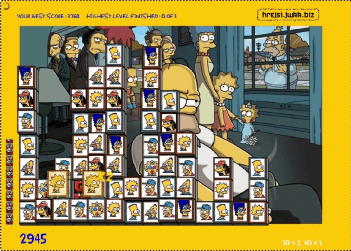 같은-그림의-타일을-제거하고-점수를-획득하는-화면