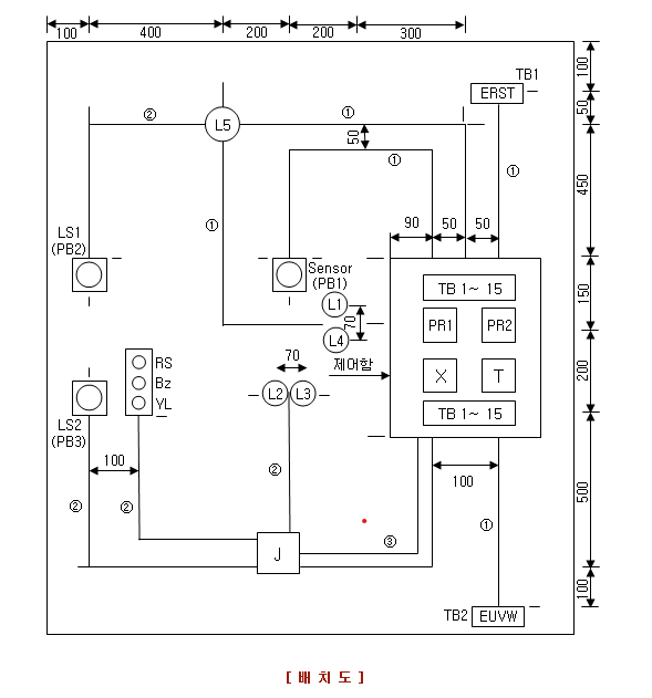 자동문 및 컨베이어 벨트 전기회로