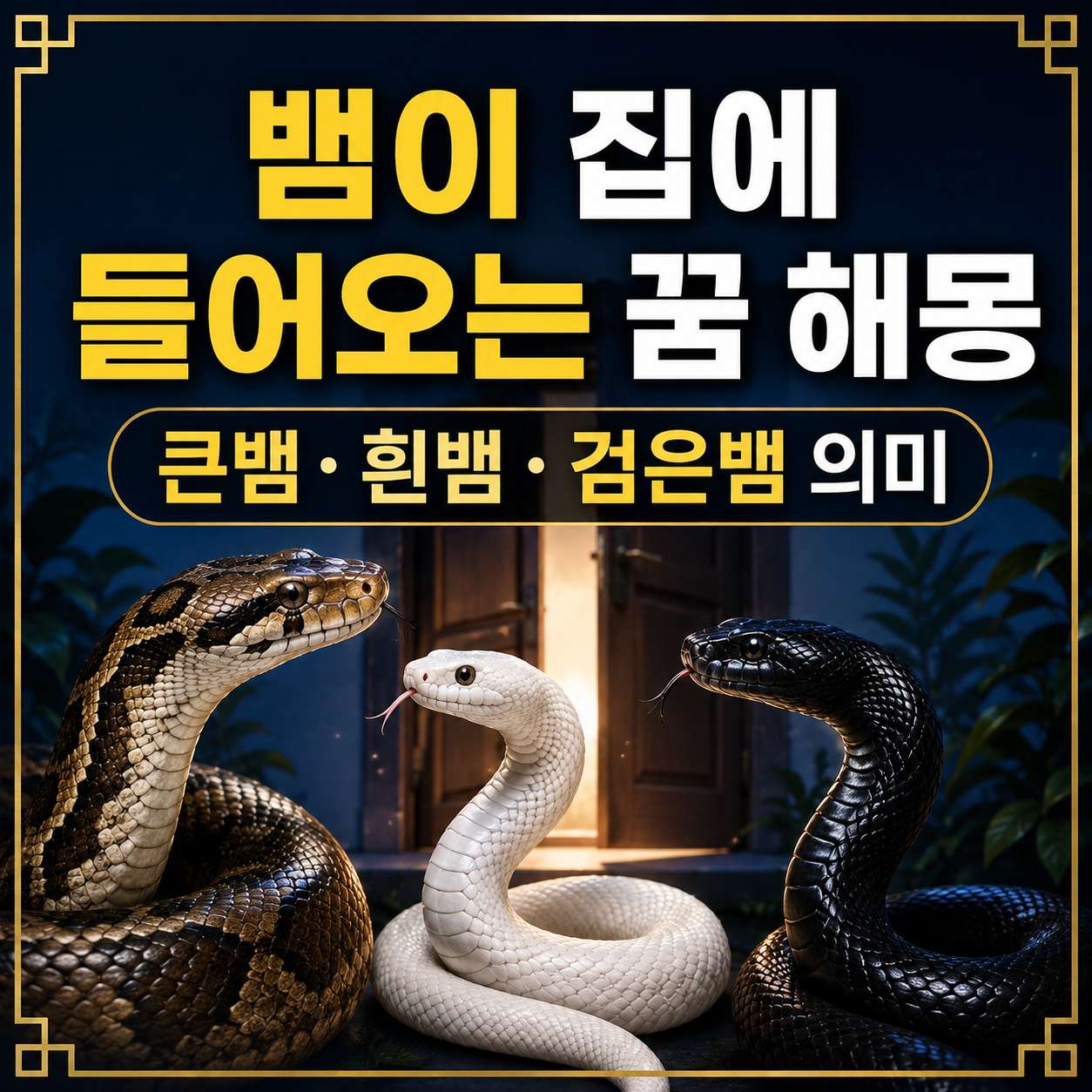 뱀이 집에 들어오는 꿈