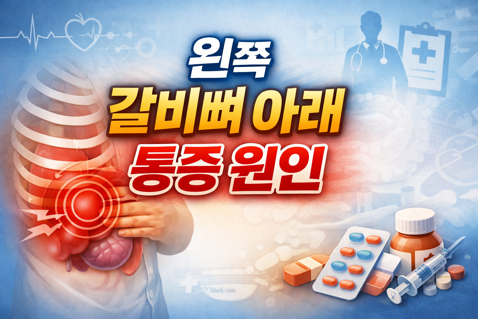 왼쪽 갈비뼈 아래 통증 원인