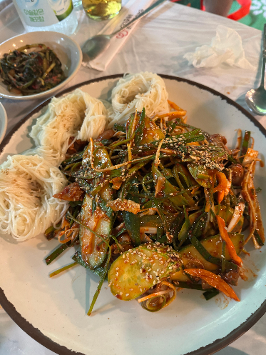 장흥 계곡 식당 골뱅이무침 사진