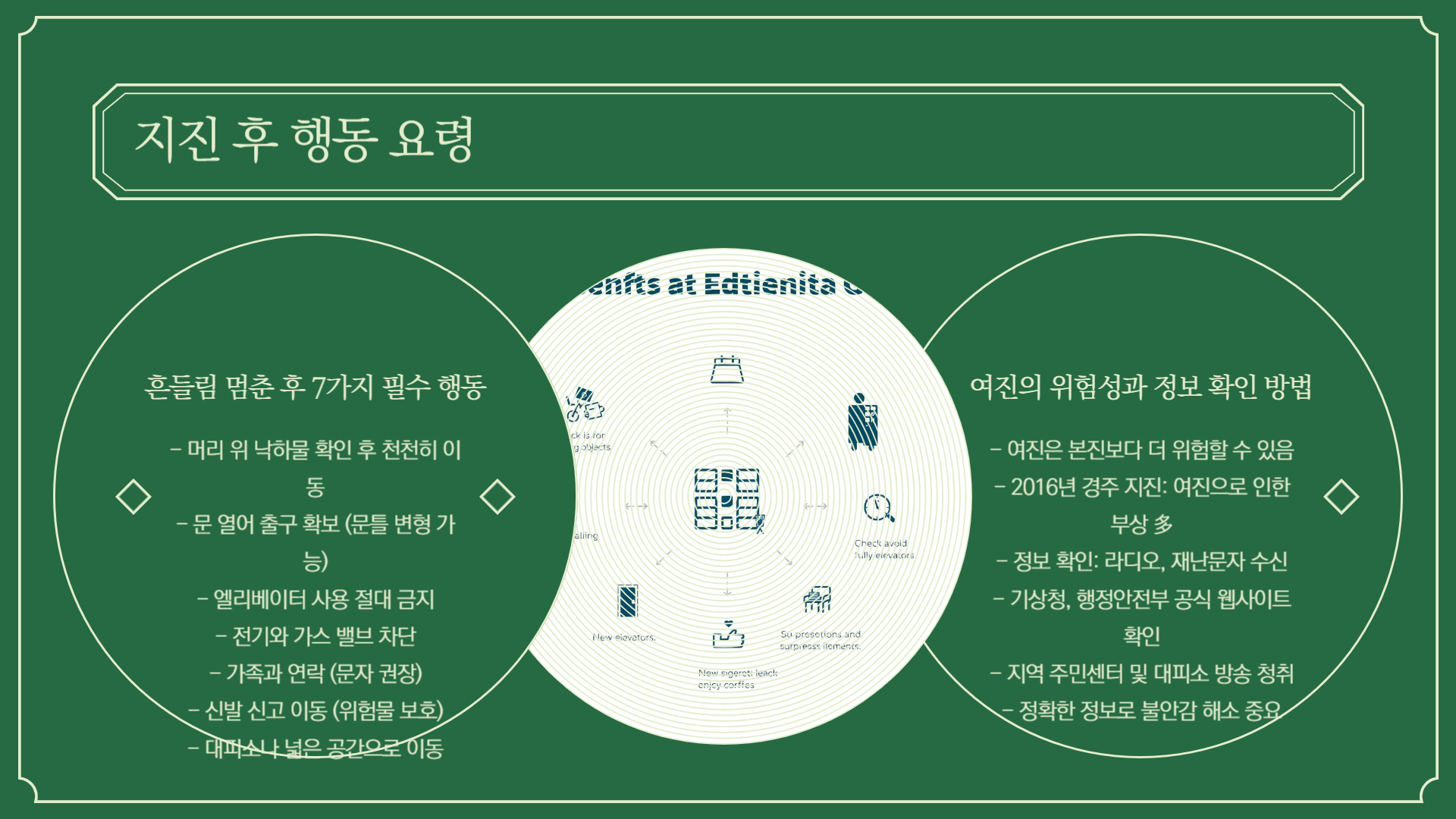지진 발생시 대피요령