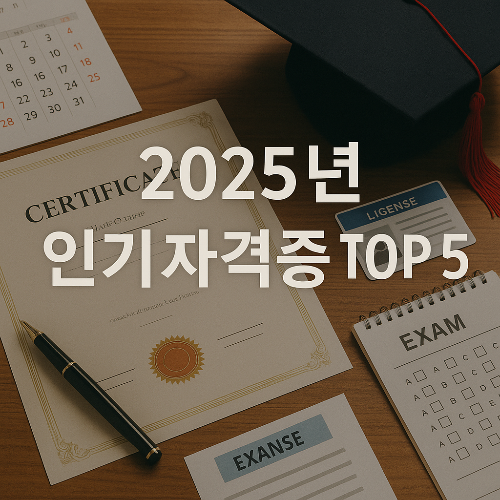 2025년 인기 자격증 TOP 5