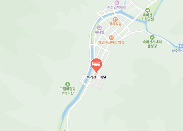 속리산터미널 위치-지도