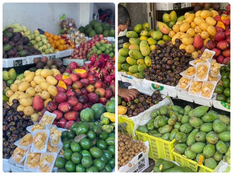 나트랑 씀모이 시장 과일 가게 65 VO TRU - 과일들