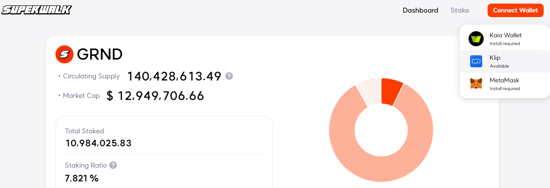 슈퍼워크 그라운드 스테이킹