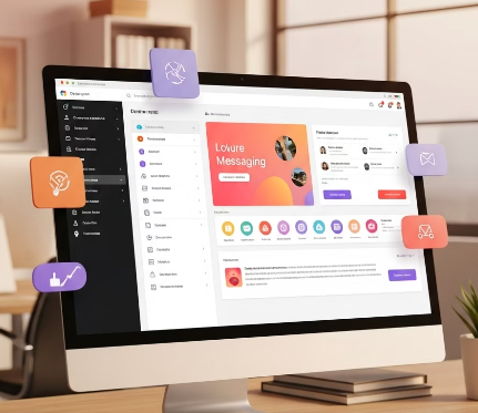 KT Crossshot business messaging service interface showing SMS and KakaoTalk integration features for enterprise communication