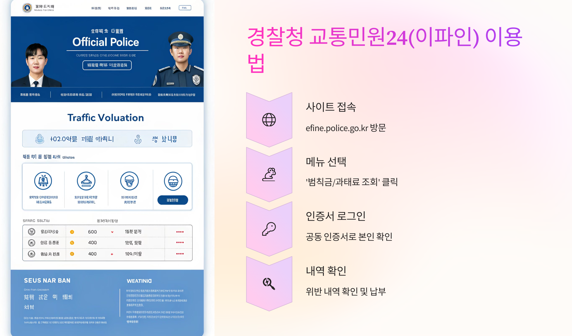 💻 경찰청 교통민원24(이파인) 이용 방법