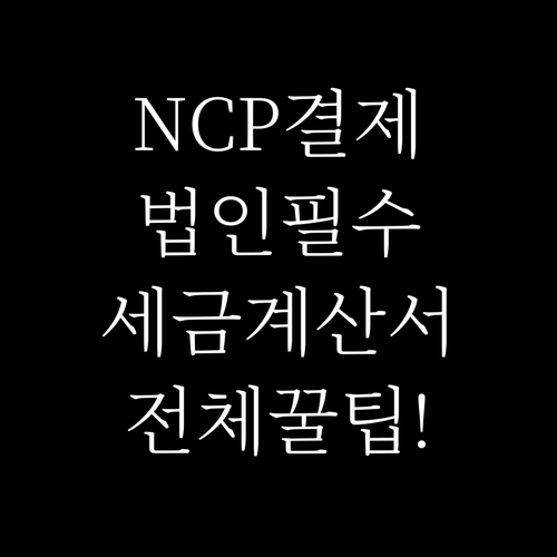 NCP 이용료 결제 방식과 법인 사업..