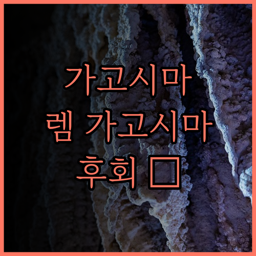 가고시마 여행 렘 가고시마 후기 덴몬