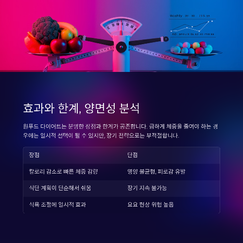 원푸드 다이어트 후기, 단기 효과 있지만 조심해야 할 이유