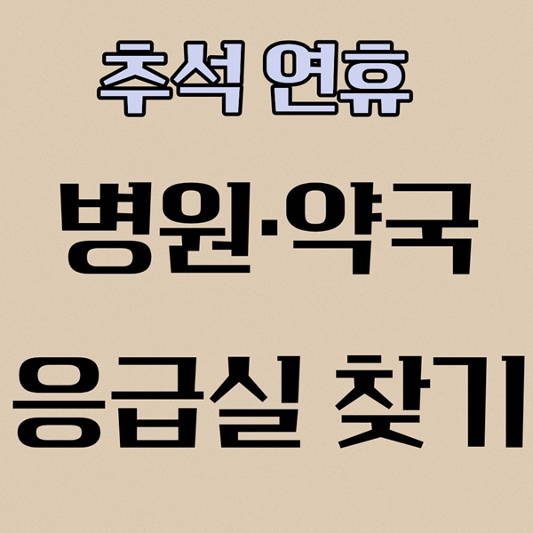 연휴 울산 북구 울주군 응급실·병원·약국 안내