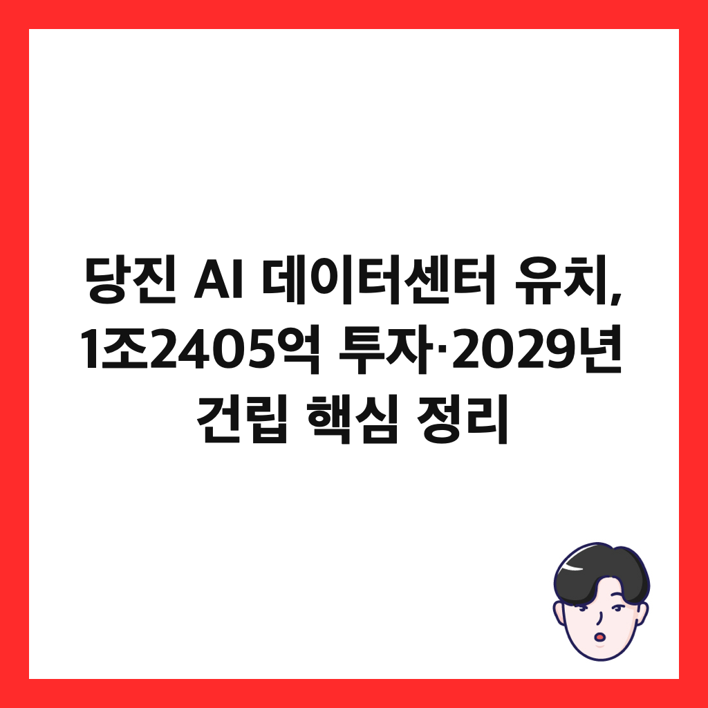 당진 AI 데이터센터 유치, 1조2405억 투자&middot;2029년 건립 핵심 정리 썸네일
