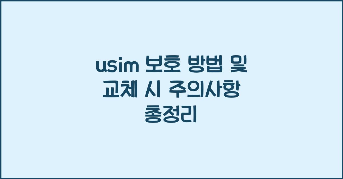 usim 보호 방법