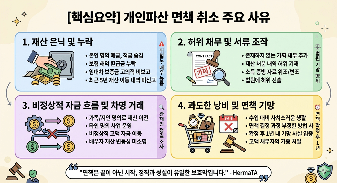 개인파산 면책 취소 사유 이미지