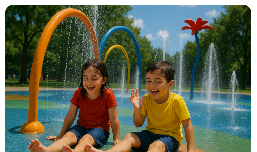 서울 강서구 도심 물놀이터(예약제, 무료, 안전)