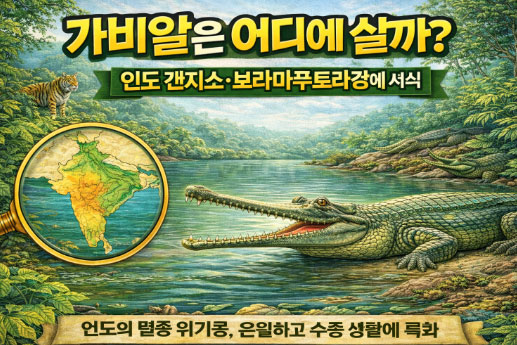 가비알은 어디에 살까? 인도 강 유역의 은밀한 존재