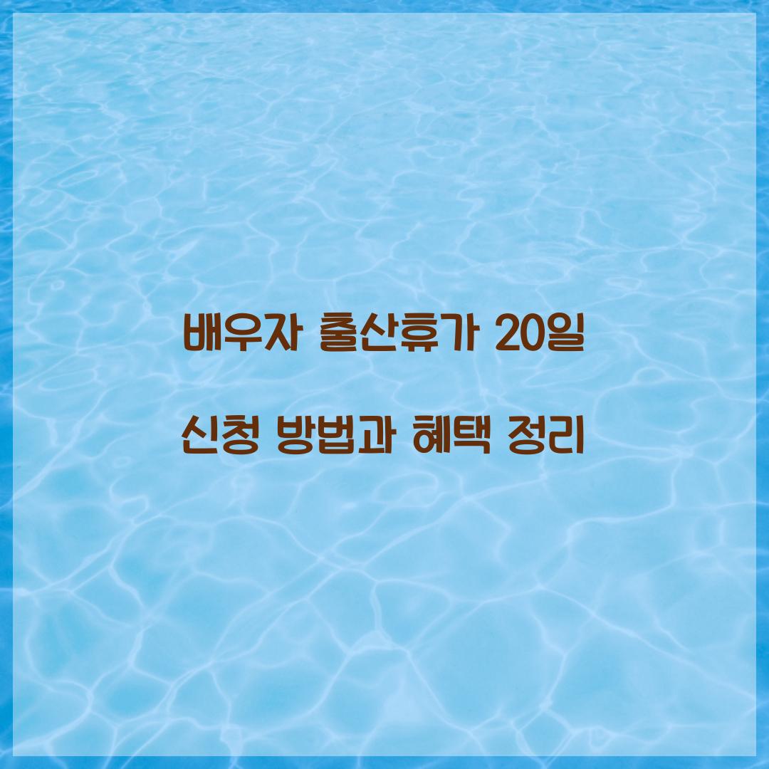 배우자 출산휴가