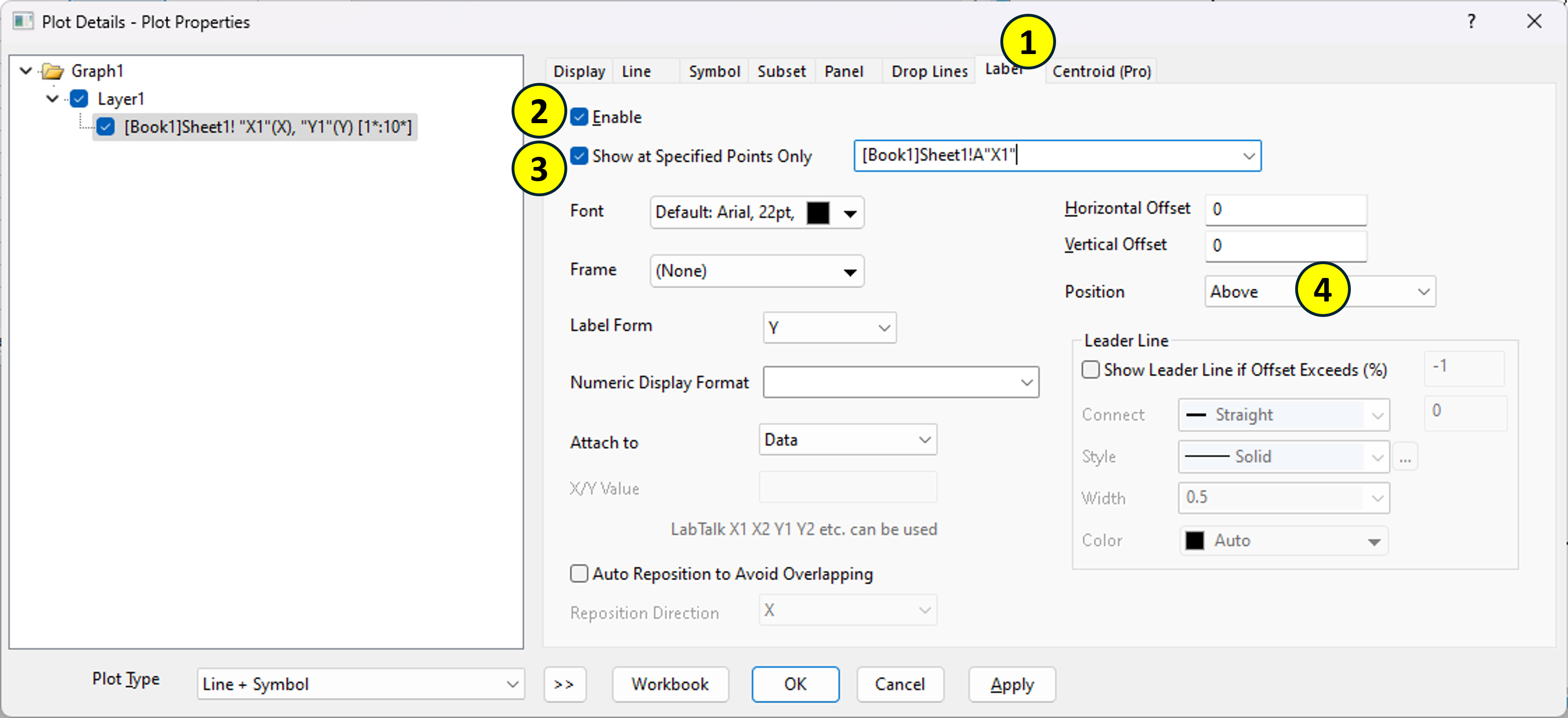그래프 전체 데이터 포인트의 실제 값을 추가하는 방법을 설명하는 이미지