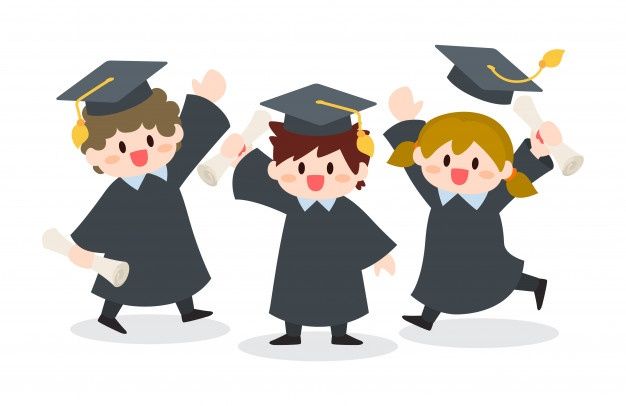 졸업식 만화삽화
