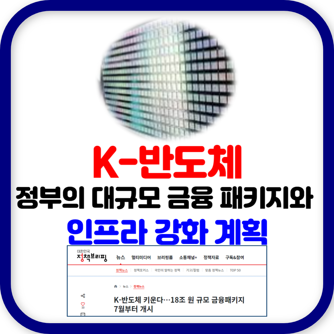 K-반도체를 위한 정부의 대규모 금융 패키지와 인프라 강화 계획