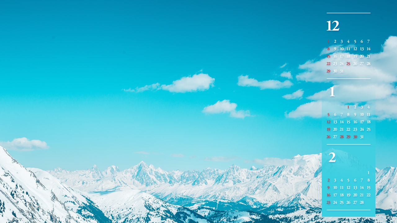 02 겨울하늘 B - 2025년1월 노트북배경화면