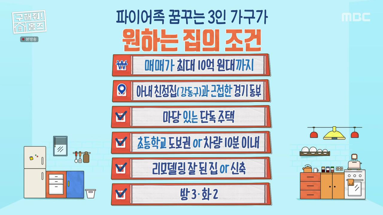 구해줘홈즈 3인가구 예비 은퇴 파이어족 넓은 마당 전원주택 예산 10억 왜 오포인가 뜻밖의 주택 남한강 조았단 양평 K주택 매물 리모델링 인테리어 소개