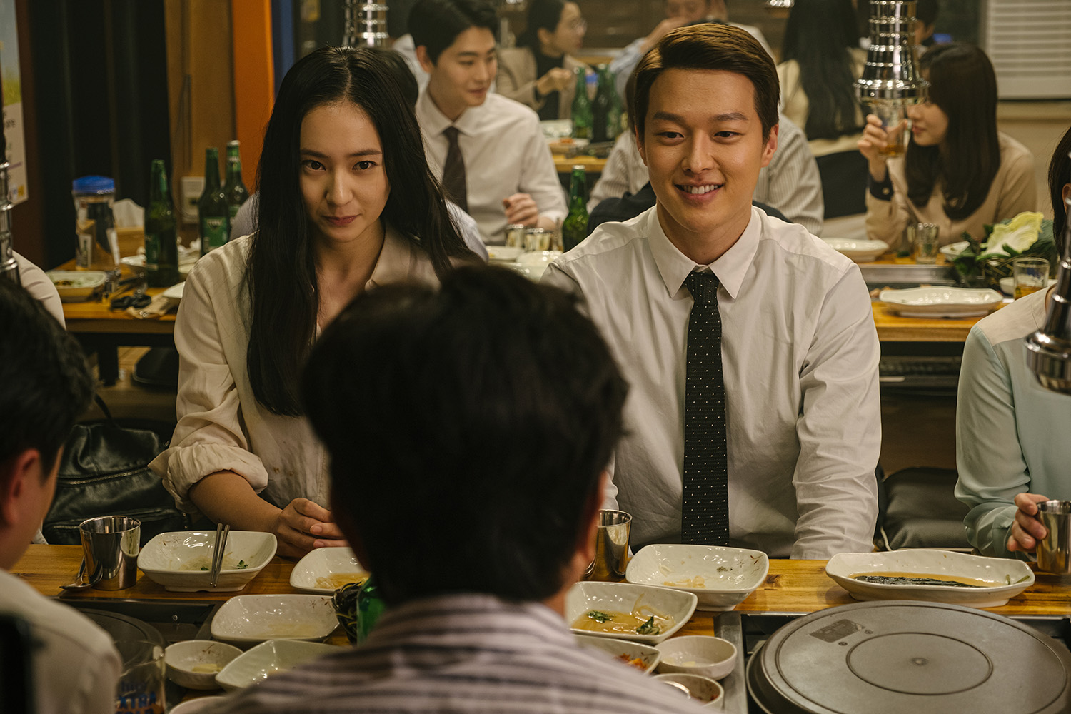 영화 새콤달콤 장혁과 보영의 회식자리