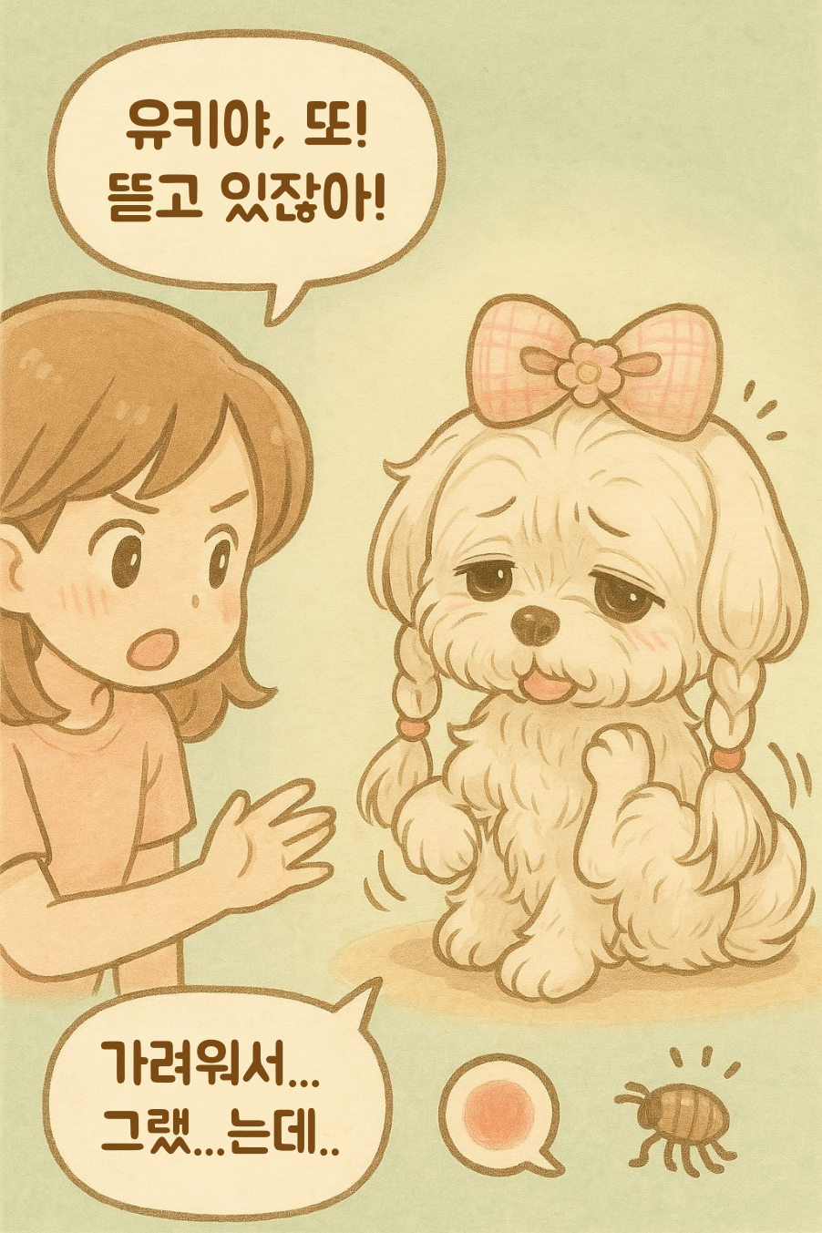 꼬리물어뜯기-가려움