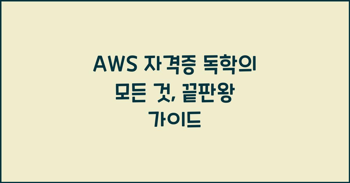 aws 자격증 독학