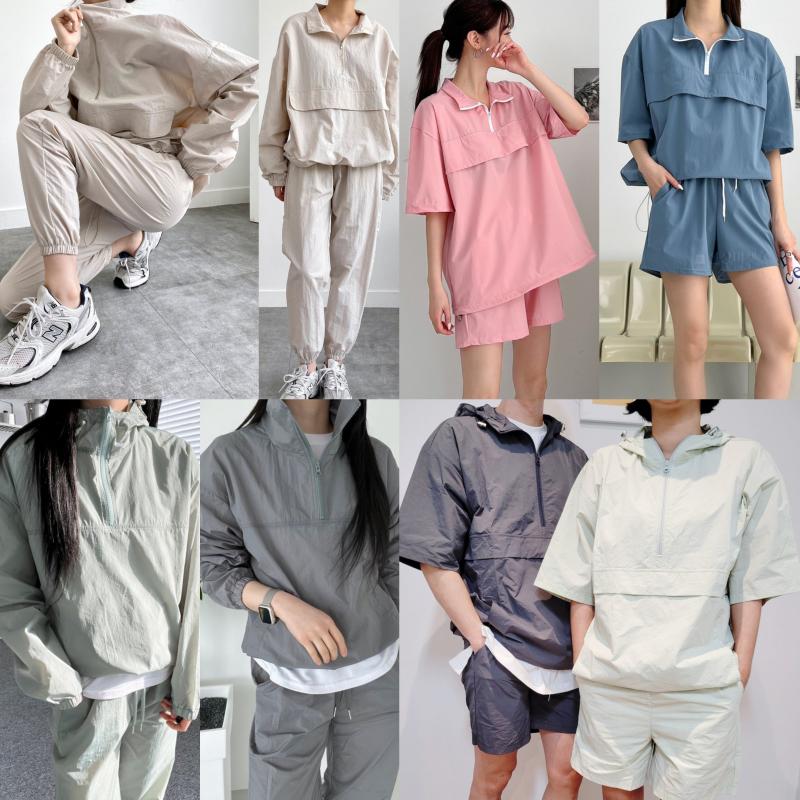 여성 땀복 빅사이즈 운동복 아노락 트레이닝세트