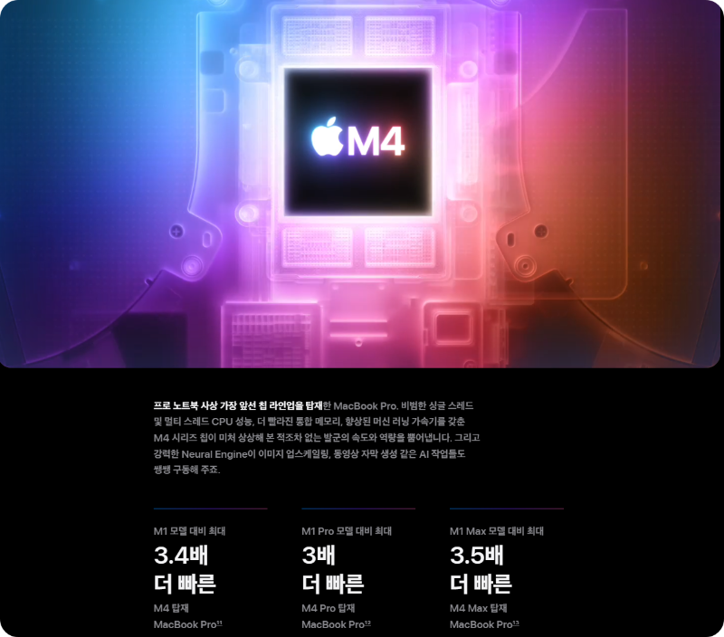 애플 m4 성능향상