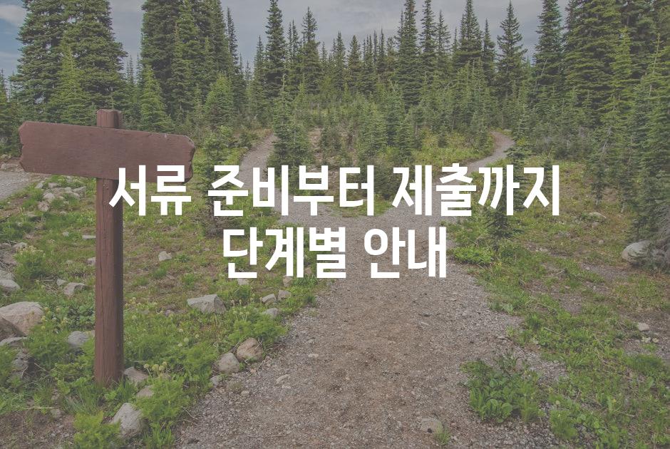 서류 준비부터 제출까지 단계별 안내